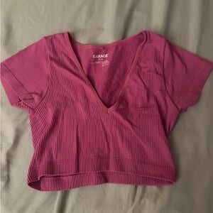 Garage pink/purple colored micro crop top